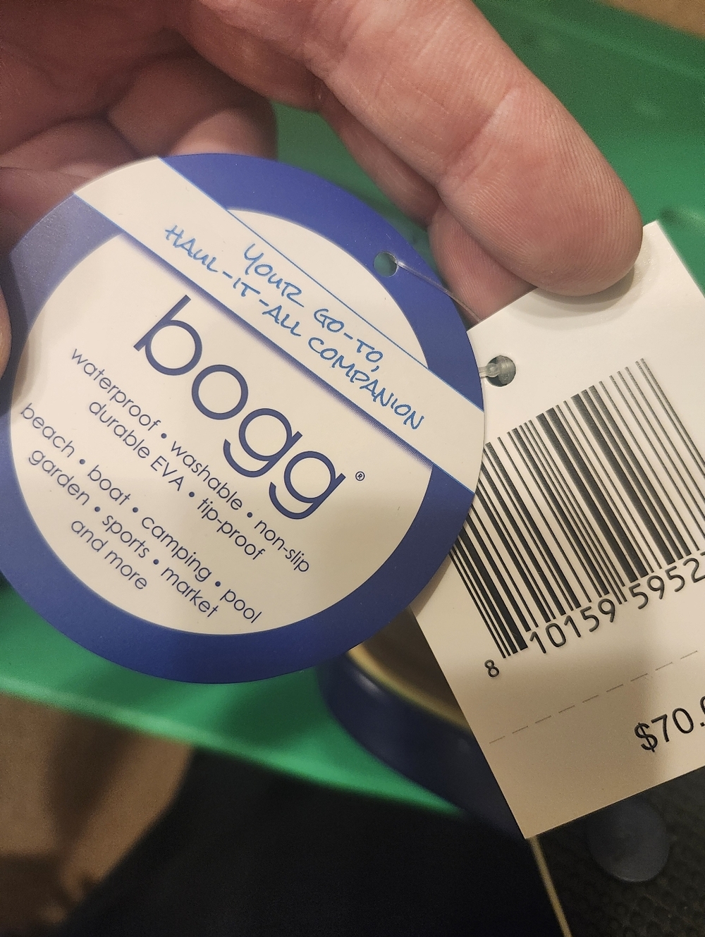 NWT Bogg Green Beach Tote - Picture 3 of 4